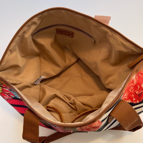 Nine West Floral Striped Faux Leather Tote Bag - Picture 8 of 15